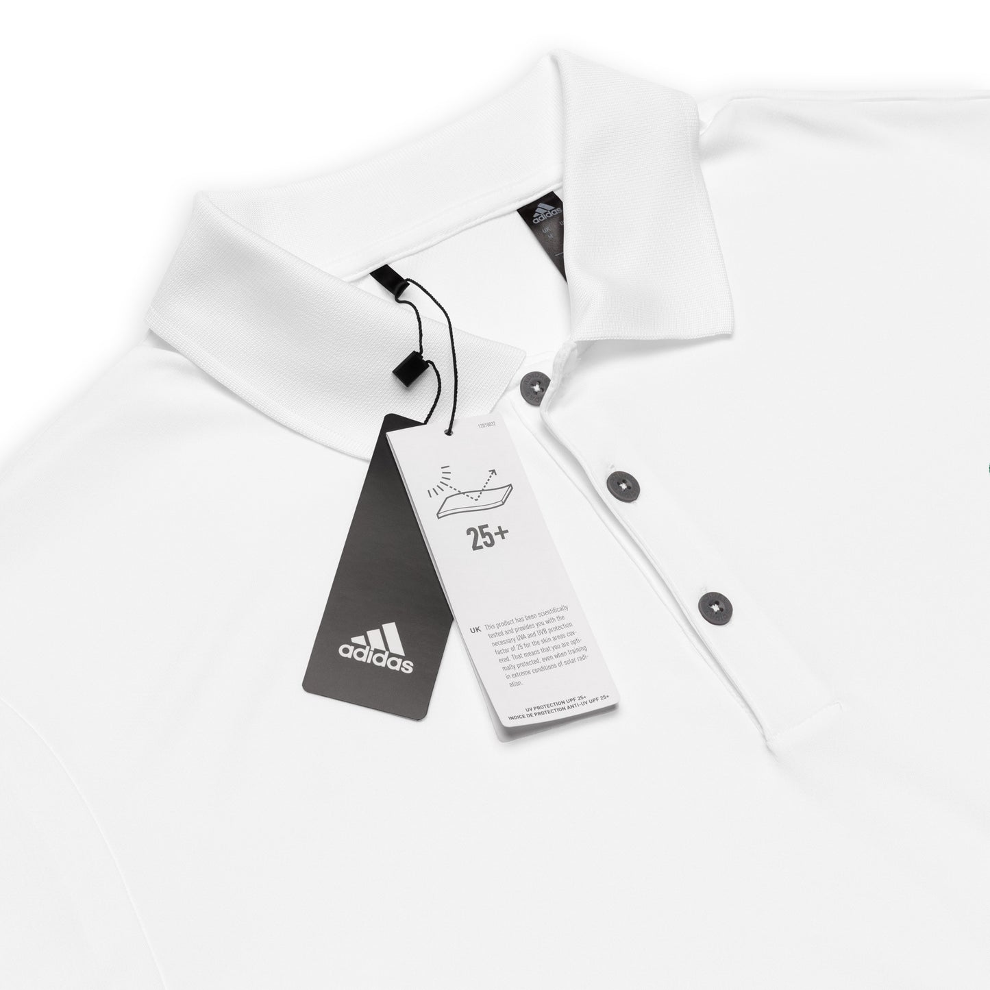 d: adidas embroidered performance polo shirt | white