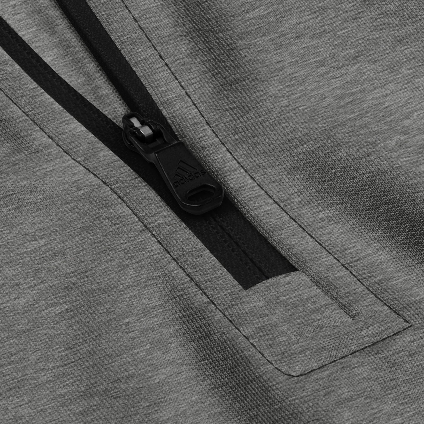 d: adidas embroidered quarter zip pullover | grey
