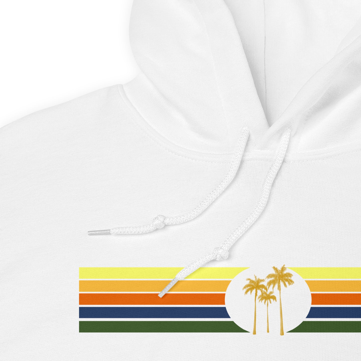 Golden Palm 5 Line Hoodie || White