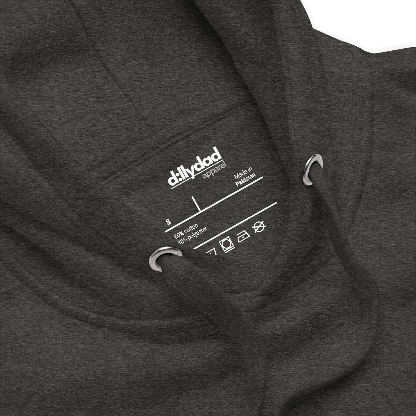 d:llydad remarkably versatile embroidered hoodie | dark grey