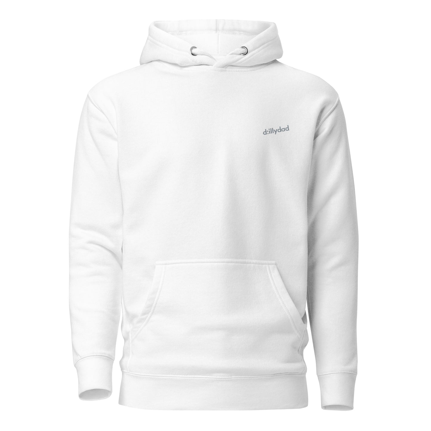 d:llydad remarkably versatile embroidered hoodie | white