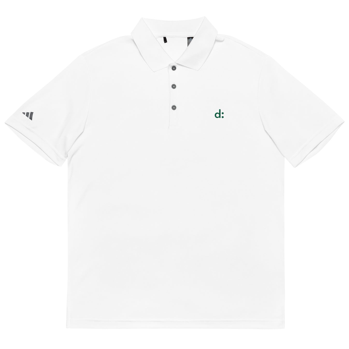 d: adidas embroidered performance polo shirt | white