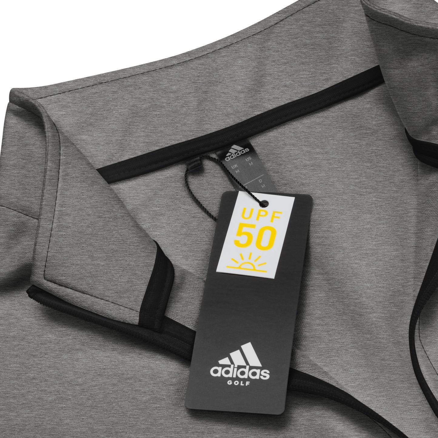 d: adidas embroidered quarter zip pullover | grey