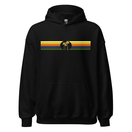 Golden Palm 5 Line Hoodie || Black