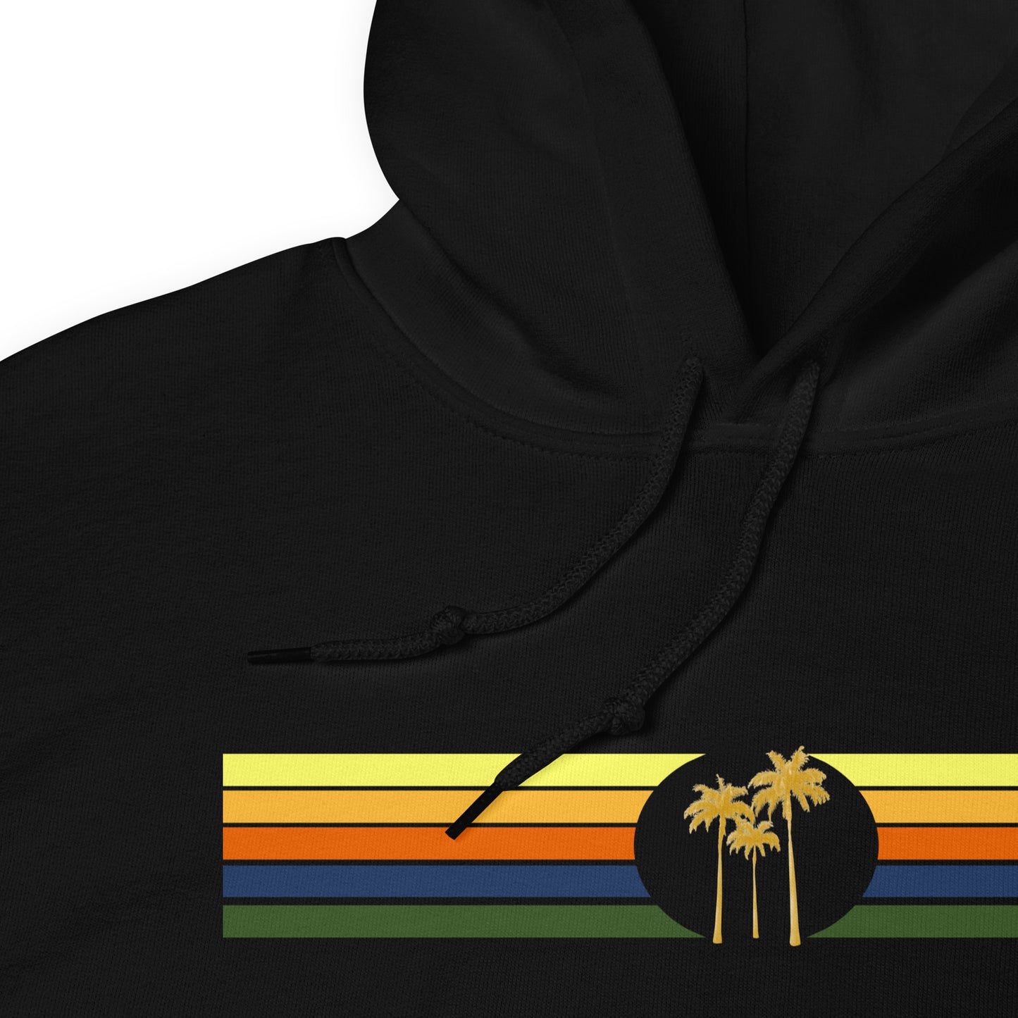 Golden Palm 5 Line Hoodie || Black