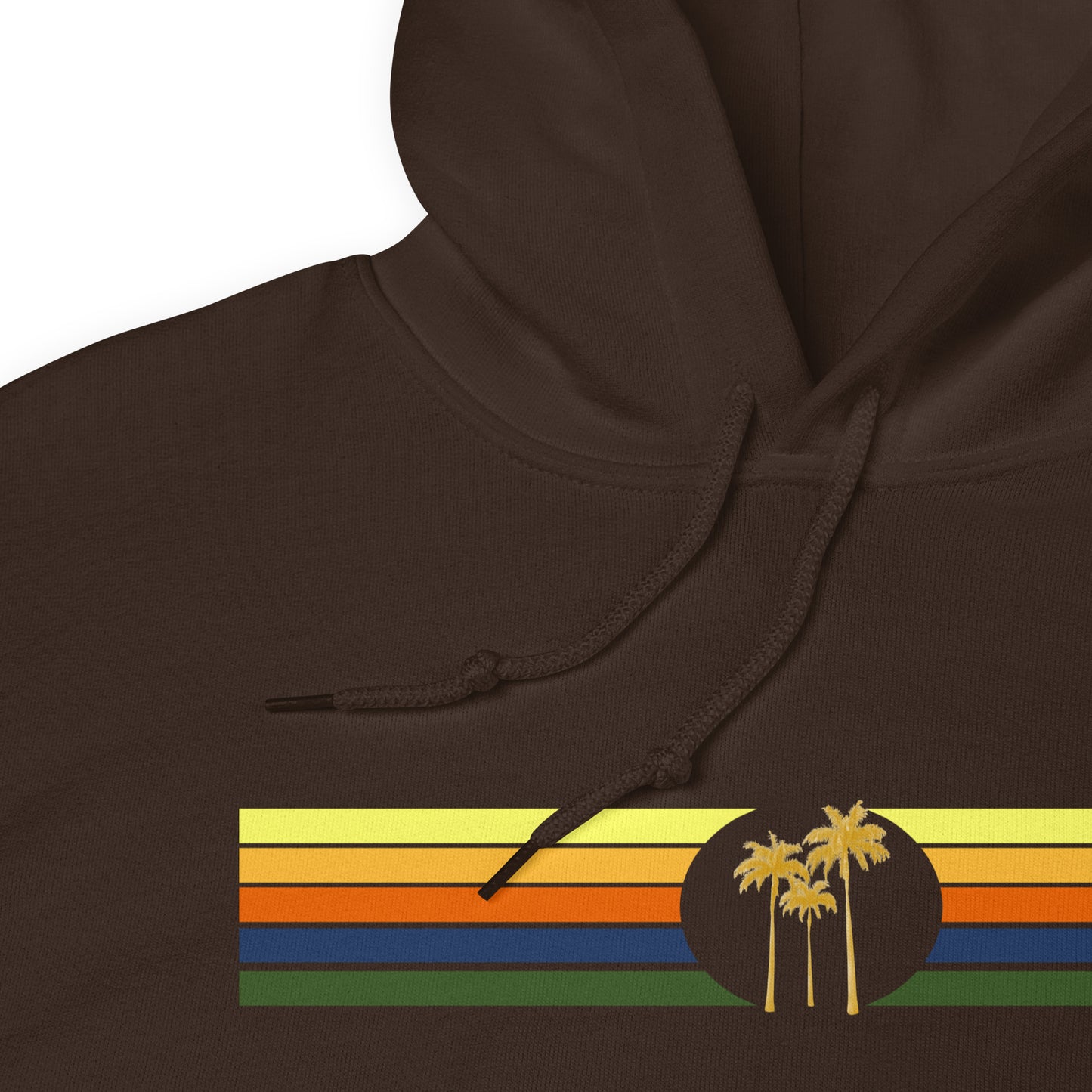 Golden Palm 5 Line Hoodie || Dark Chocolate