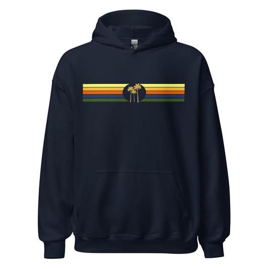 Golden Palm 5 Line Hoodie || Navy