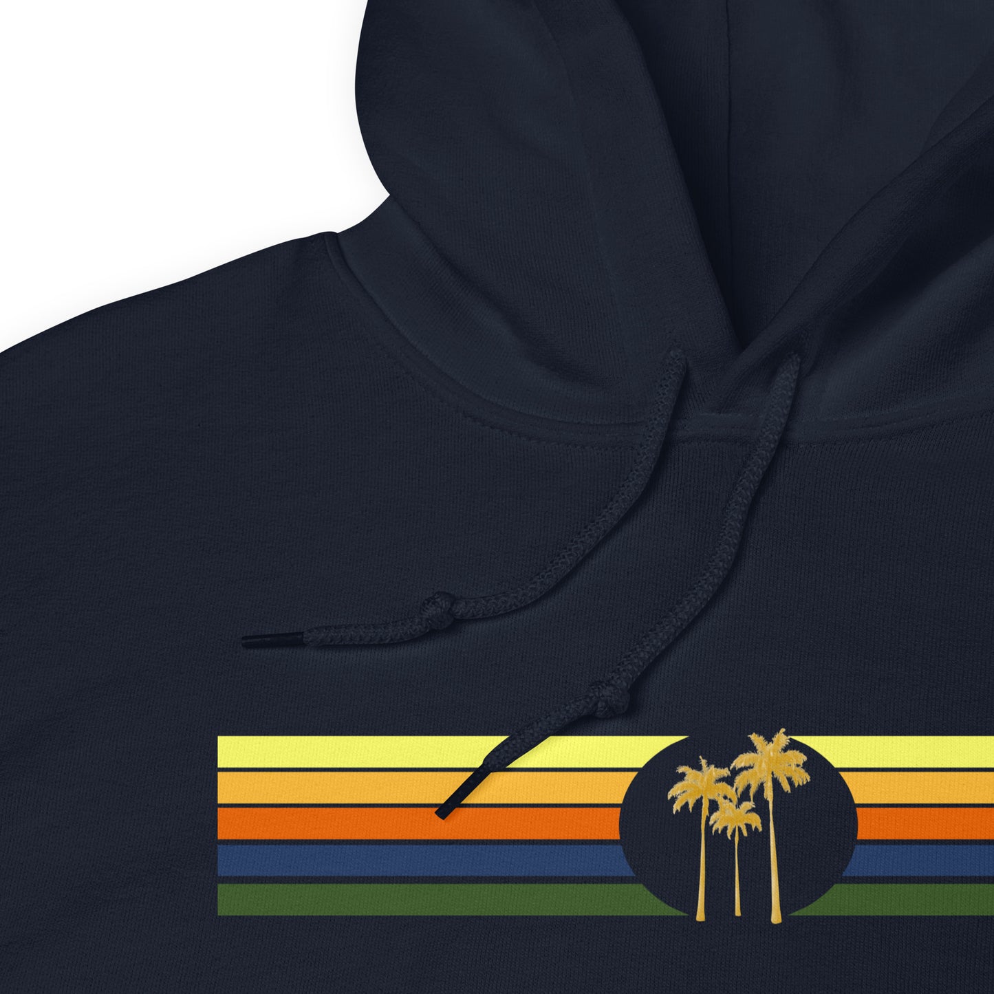 Golden Palm 5 Line Hoodie || Navy