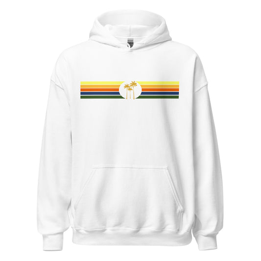 Golden Palm 5 Line Hoodie || White