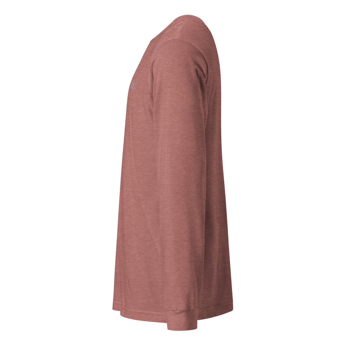 d: remarkably comfortably embroidered long sleeve tee | heather mauve