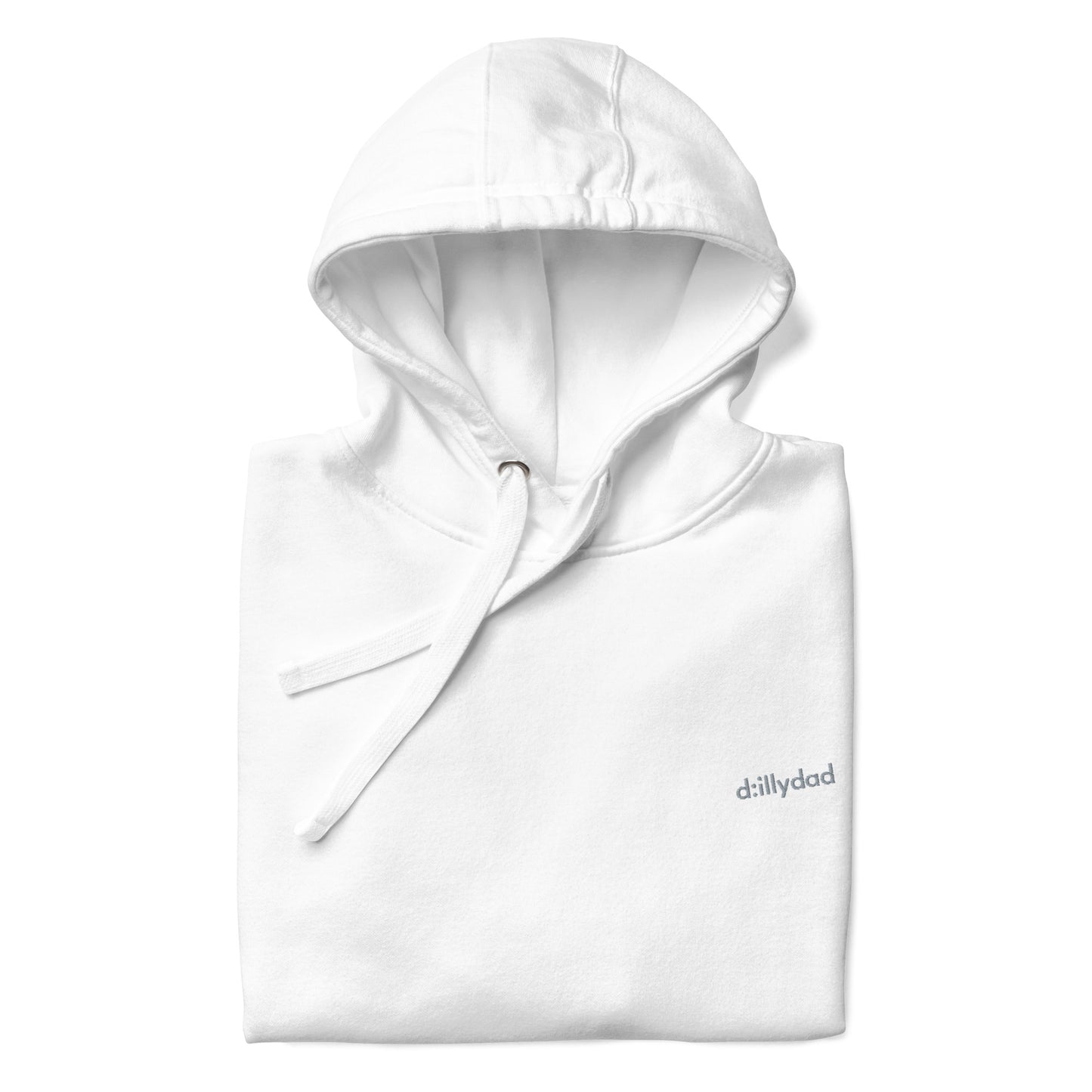 d:llydad remarkably versatile embroidered hoodie | white