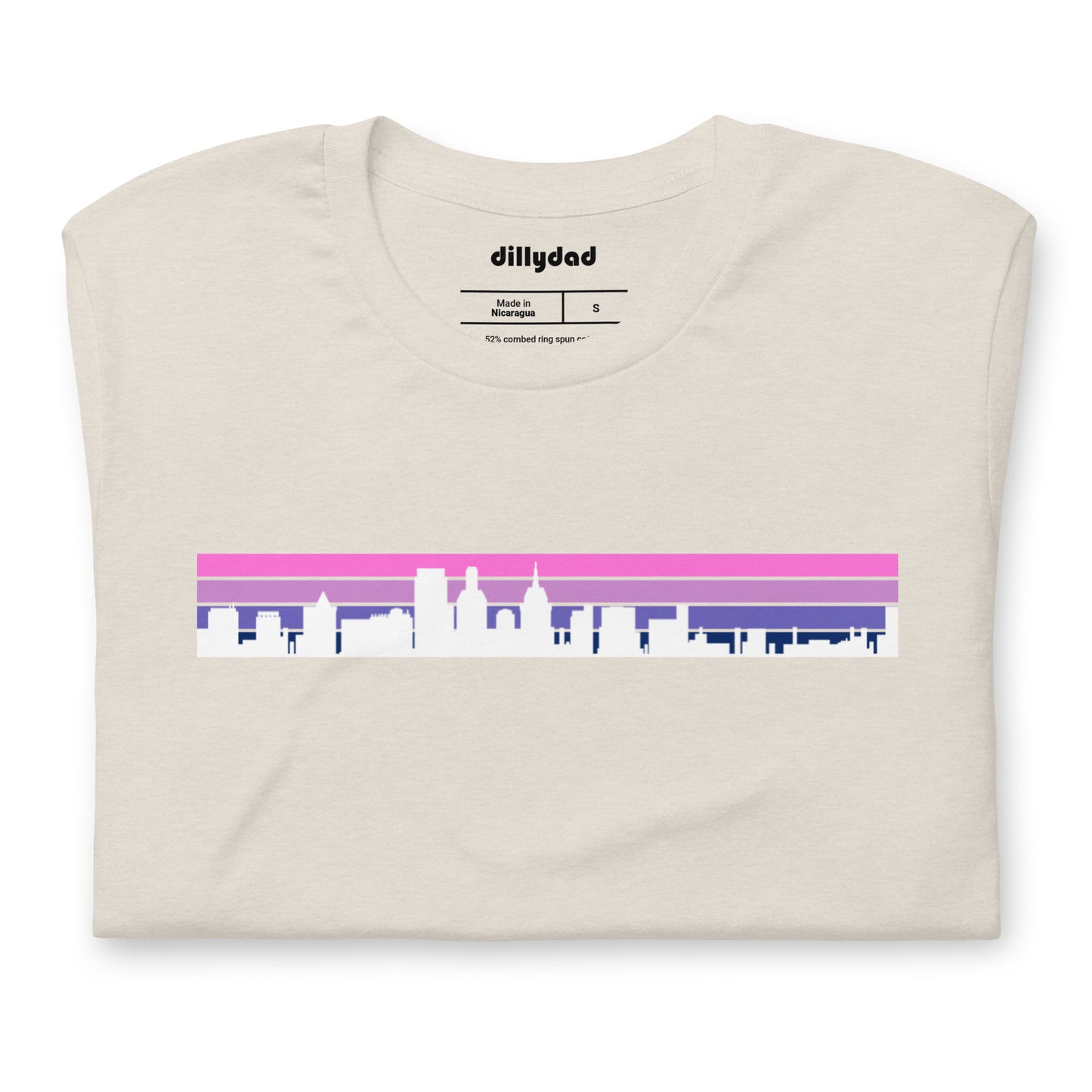 4 Line Pink City Tee || Heather Dusk