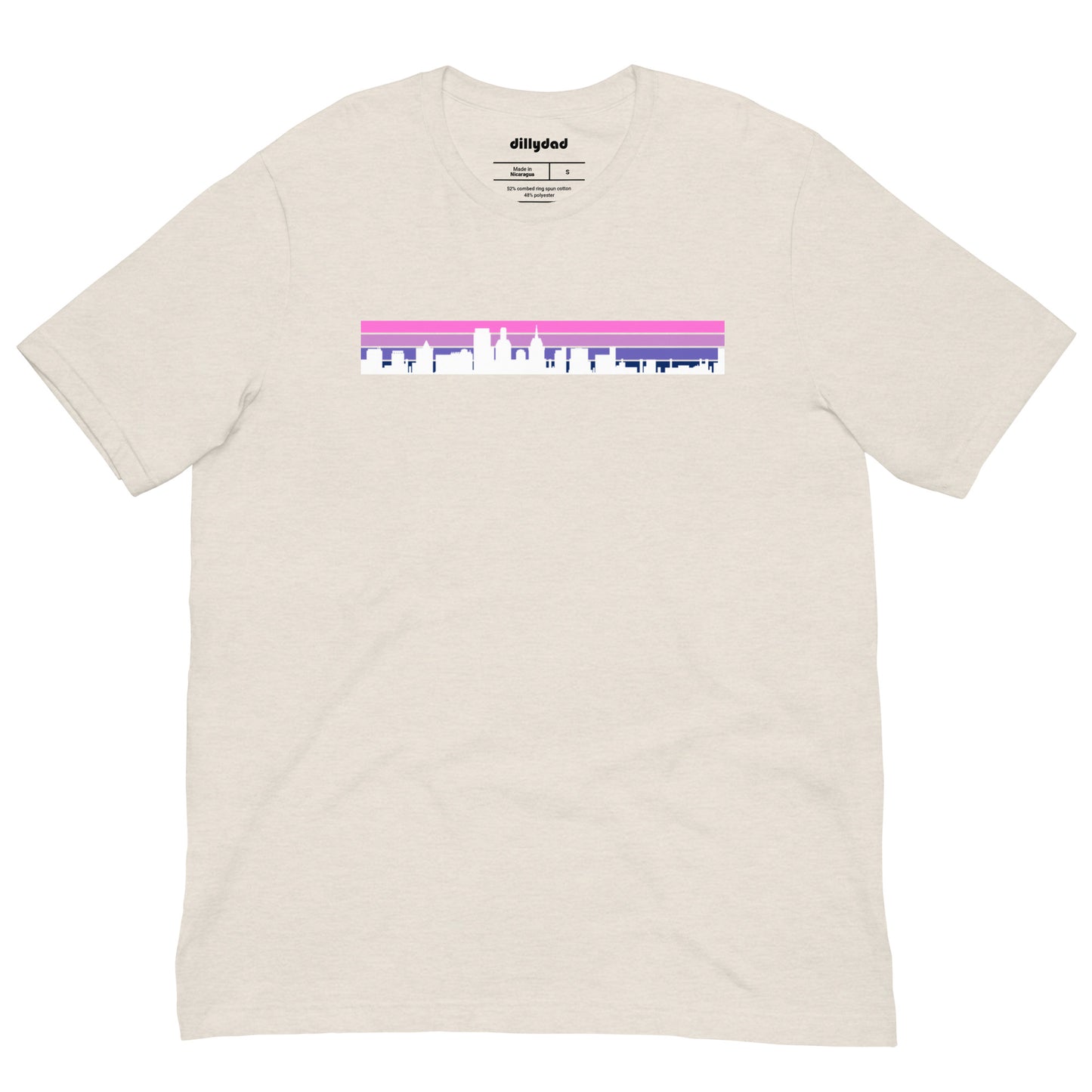 4 Line Pink City Tee || Heather Dusk