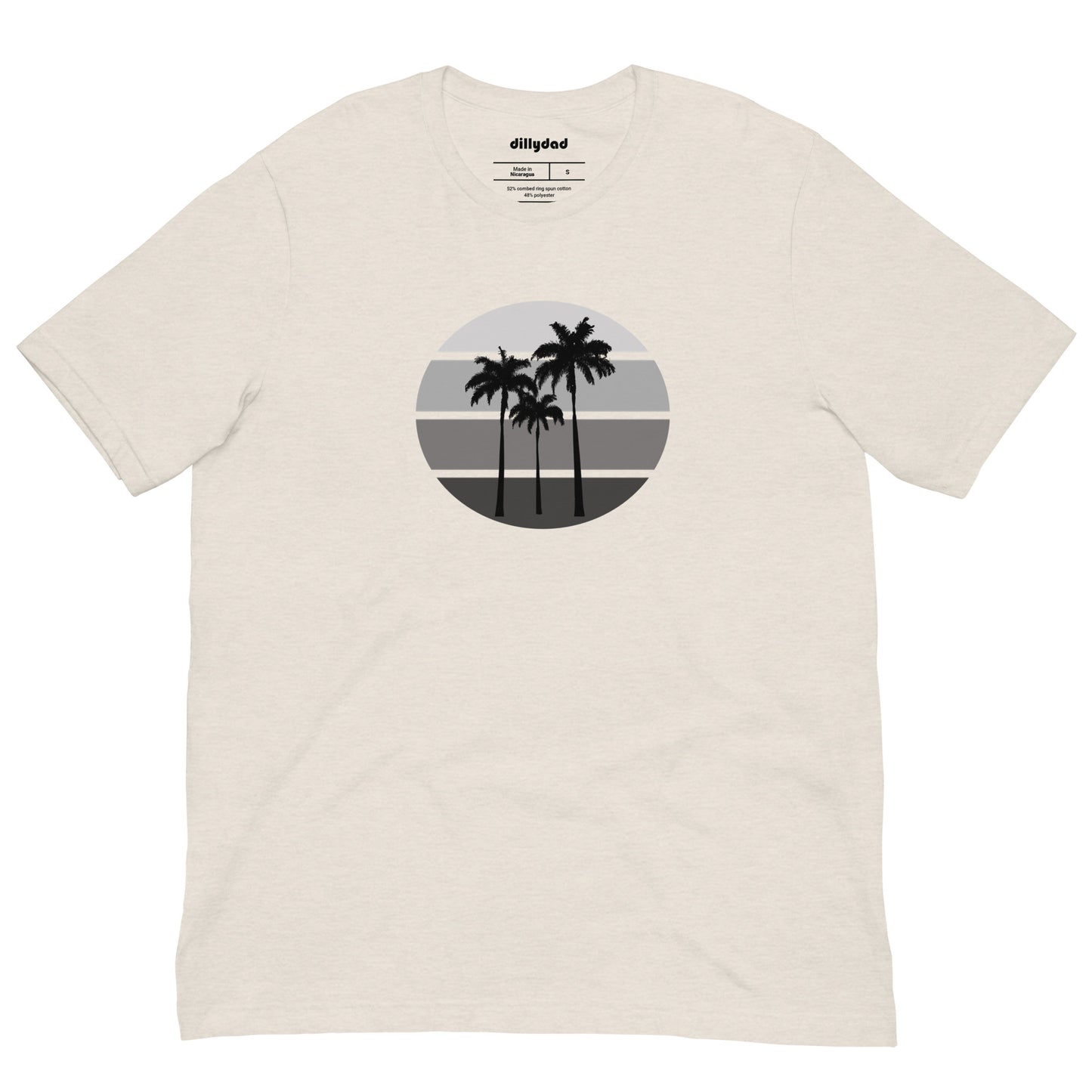 Grey Circle Palm Tee || Heather Dust