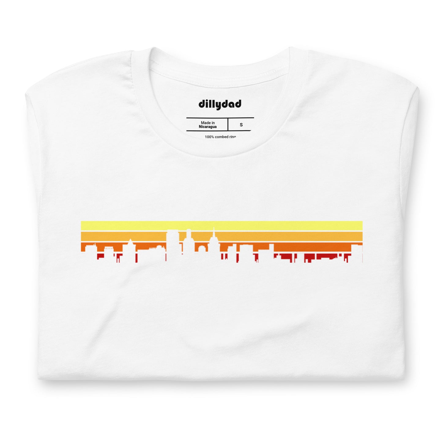 4 Line Gld City Tee || White