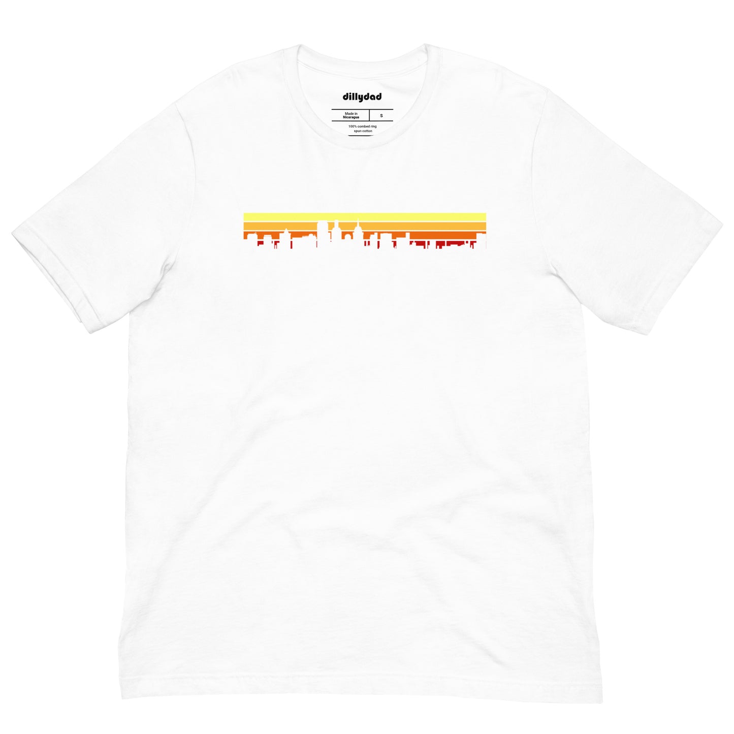 4 Line Gld City Tee || White